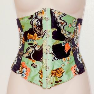 Roberto Cavalli XS Asian inspired corset NWT